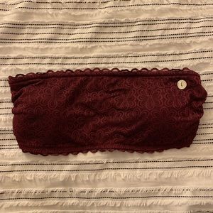 Maroon Lace Bandeau